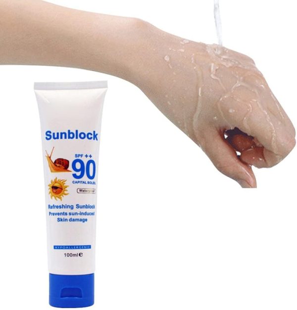 ⁦Azonee Sunscreen Cream SPF90PA++,Protection Face Cream Disaar Sunblock 90++ Protective Cream Pigmentation, Undamage Ultra Sunscreen, Daily Use, Travel for All Skin Type 100g⁩ - الصورة ⁦6⁩