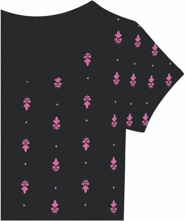 ⁦T2F Girls Girls All over Printed Regular Fit T-Shirt T-Shirt⁩ - الصورة ⁦4⁩
