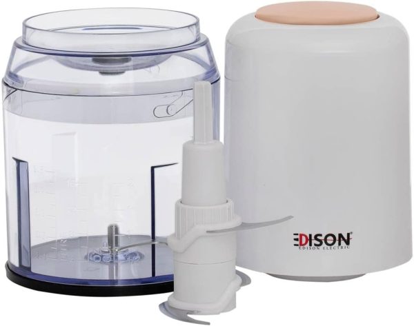 ⁦Edson Electric Vegetable Chopper 0.5L 4 Blades White 400W⁩ - الصورة ⁦2⁩