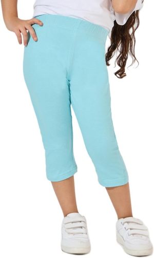 Styli Girls Basic Capri Leggings with Elastic Waistband