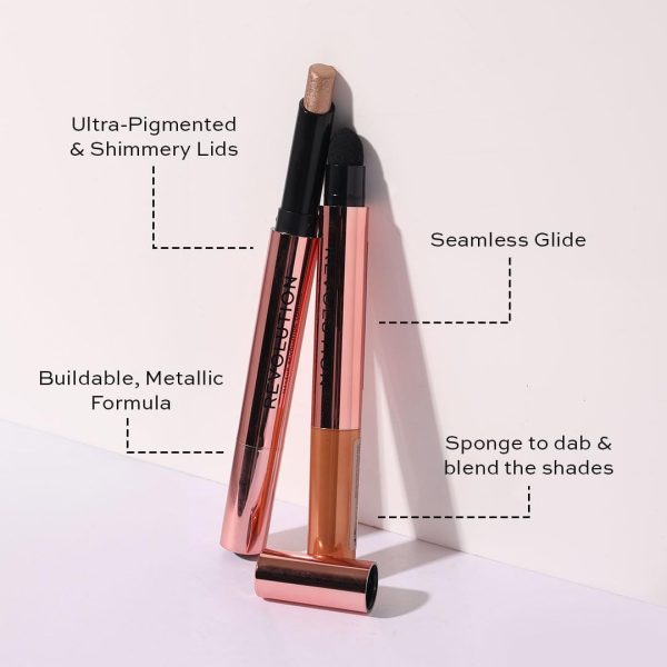 ⁦Makeup Revolution Lustre Wand Shadow Stick, Gold Flare⁩ - الصورة ⁦2⁩