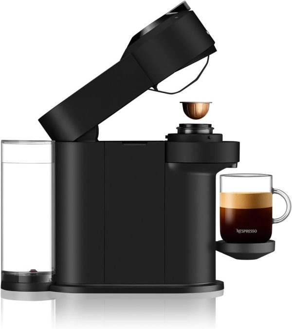 ⁦Nespresso Vertuo Next GCV1 Capsule Coffee Machine, With Aeroccino 3 Milk Frother for Cappuccino & Latte, Brews 7 Cup Sizes for Black Coffee, 1.1 L, Matt Black⁩ - الصورة ⁦2⁩