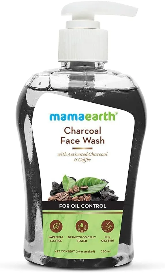 Mamaearth Charcoal Face Wash with Activated & Coffee for Oil Control (250)
