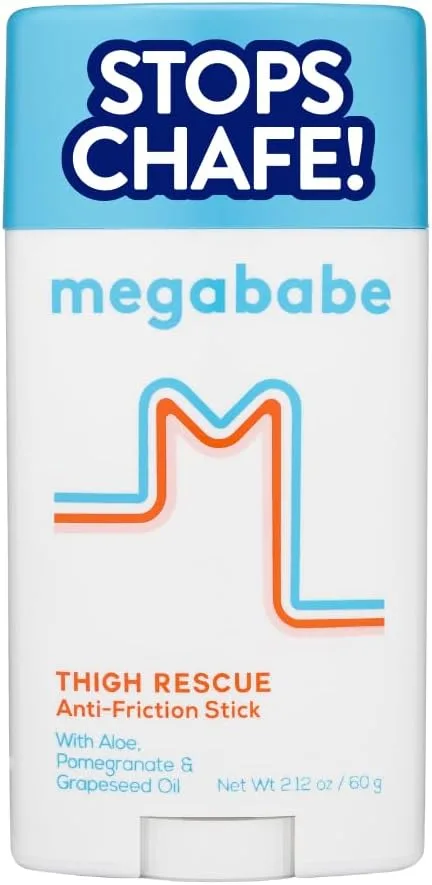 Megababe Thigh Rescue Anti-Chafe Stick | Prevents skin chafe & irritation | Thighs, arms, bra-lines & more | Vacation Summer Essentials | 2.12oz (Pack of 1)