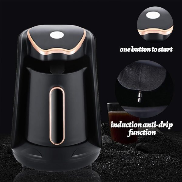 ⁦Saraele Turkish Coffee Maker Coffee Machine with 250ml/1 Cup Coffee Pot Single Serve Espresso Maker 600W Heating Coffee Pot 5 Minute Quick Making with Induction -drip Function ﻿⁩ - الصورة ⁦5⁩