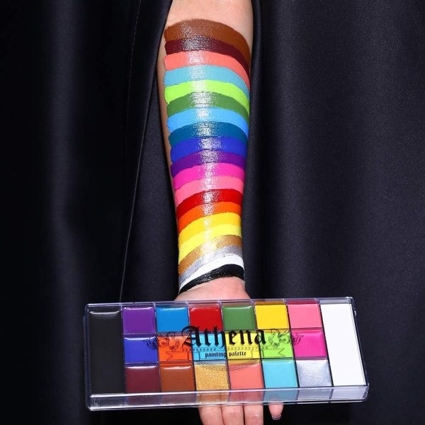 ⁦Face Painting Oil Palette, Professional Flash Non Toxic Safe Party Artist Fancy Makeup Painting Kit For Kids and Adult⁩ - الصورة ⁦2⁩