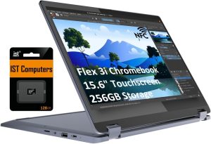 Lenovo Ideapad Flex 3i Chromebook 2-in-1 Laptop (15.6" FHD Touchscreen, Intel Pentium N6000, 8GB RAM, 256GB Storage (128GB eMMC+128GB IST SD Card)), Student & School, Webcam, NFC, Wi-Fi 6, Chrome OS