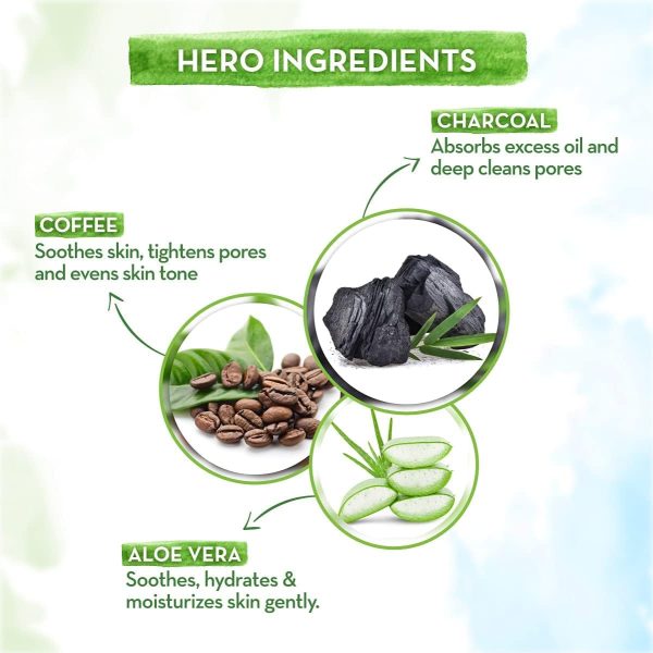 ⁦Mamaearth Charcoal Face Wash with Activated & Coffee for Oil Control (250)⁩ - الصورة ⁦5⁩