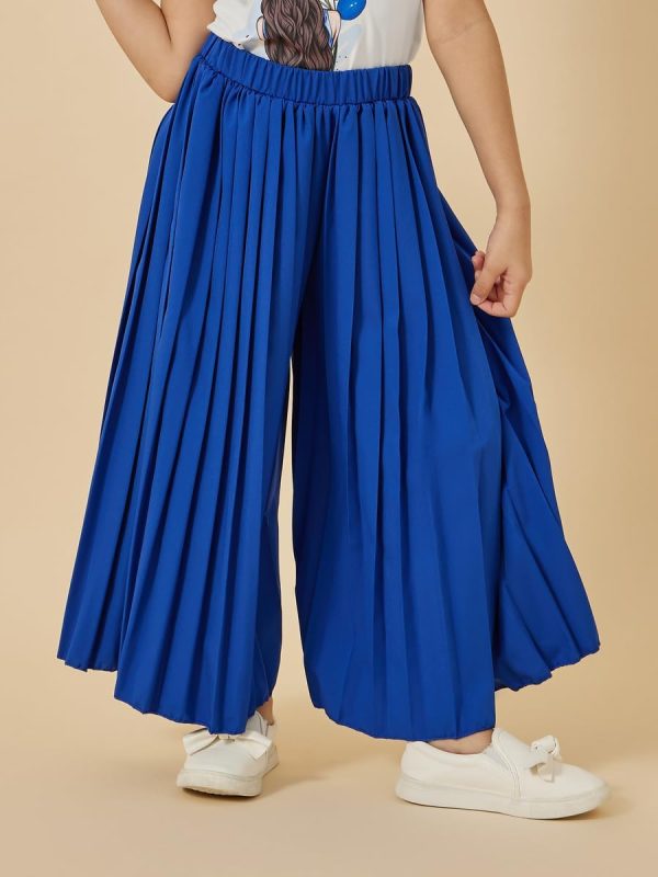 ⁦Styli Girls Graphic Print T-Shirt And Wide Leg Culotte Set⁩ - الصورة ⁦6⁩