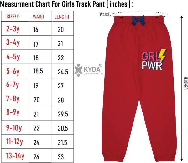 ⁦KYDA KIDS Girl's Cotton Printed Regular Fit Track Pants (Pack of 2)⁩ - الصورة ⁦6⁩