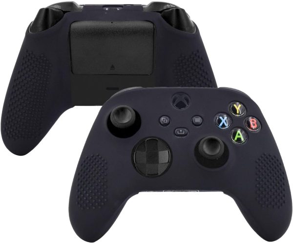 ⁦eWINNER Silicone Gel Controller Cover Skin Protector Kits Compatible with Microsoft Xbox Series X/S Controller Video Games Camouflage cover &8 x PRO Thumb Grip Caps (2Case+8Thumb Grips, Black)⁩ - الصورة ⁦3⁩