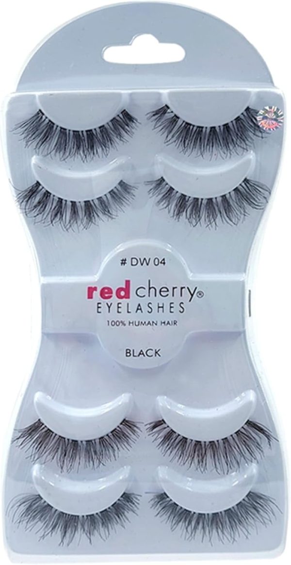 Red Cherry False Eyelashes 4-Pair, No. DW 04