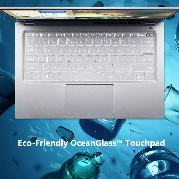 ⁦Acer Swift 3 Intel Evo Thin & Light Laptop | 14" QHD 100% sRGB | Intel Core i7-1260P | Intel Iris Xe Graphics | 16GB LPDDR4X | 512GB SSD | Killer Wi-Fi 6E AX1675 | Windows 11 Home | SF314-512-78JG⁩ - الصورة ⁦7⁩