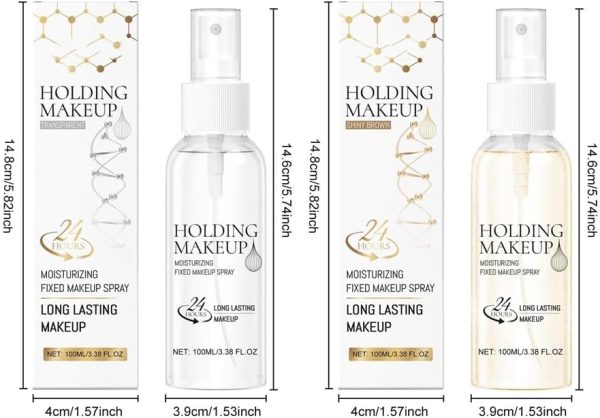 ⁦Azonee Concealer Setting Spray, Hydrating & Long-Lasting Dewy Glow Fixing Spray, Transfer-Proof, Lightweight and Breathable, Paraben Free & Vegan (White)⁩ - الصورة ⁦6⁩