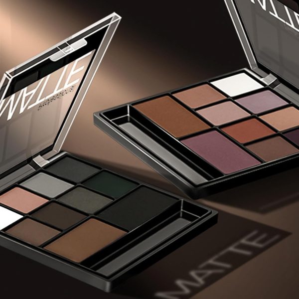 ⁦ALMEKAQUZ Eyeshadow Palette, Matte Eye Shadow Pallets for Women Long Lasting, Professional Highly Pigmented Black Eyeshadow Makeup Palette, Waterproof Eyeshadow with Dual-Ended Applicator Brush⁩ - الصورة ⁦6⁩