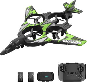 Labymos Remote Control Plane, 2.4Ghz Remote Control Foam Airplanes for Kids Boys Stunt with Gravity Sensing, LED Lights, 2 Battery