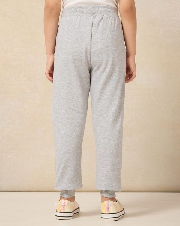 ⁦REDTAG Girls Grey Active Track Pants⁩ - الصورة ⁦3⁩