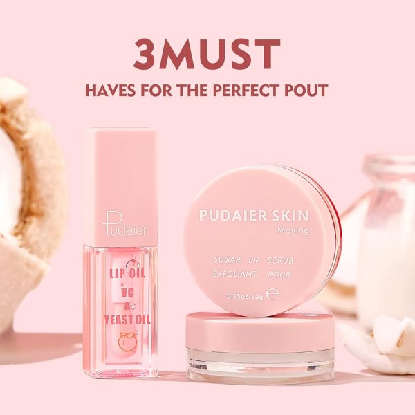 ⁦NALACAL Lip Care Kit, 3 Pcs Moisturizing Lip Mask, Exfoliating Lip Scrub and Lip Glow Oil, Shiny and Nourishing Lips, Dry Lips Treatment, Lip Care Plumping Makeup Set⁩ - الصورة ⁦6⁩