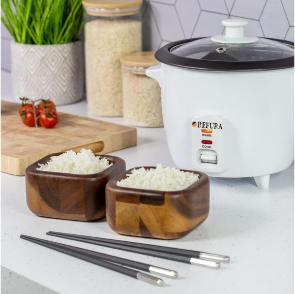 ⁦Refura - SA 2 in 1 Rice Cooker & Steamer 1.0 L/Non-Stick Removable Bowl/Keep Warm Functionality / 400 Watts/Includes Measuring Cup & Spatula | RE-618 | Kitchen Appliances⁩ - الصورة ⁦7⁩