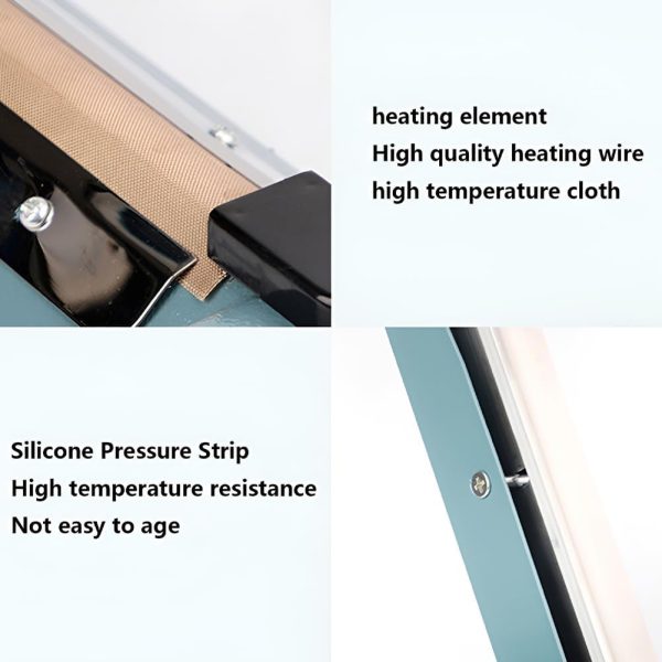 ⁦Impulse Heat Sealer, Portable Hand Held Heat Crimper Sealer, Plastic Film Bag Manual Sealing Machine, Plastic Bag Sealer, for Foil Bag Kraft Bag, Mylar Bag 400mm⁩ - الصورة ⁦5⁩