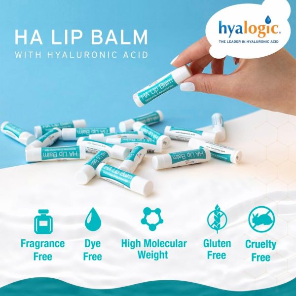 ⁦Hyalogic HA Lip Balm - Hyaluronic Acid & Organic, Natural Coconut Oil - Soothes Dry, Chapped Lips - Plumping, Moisturizing & Nourishing - Unflavored - Fragrance & Dye Free - 4.25g - 1 Stick⁩ - الصورة ⁦7⁩
