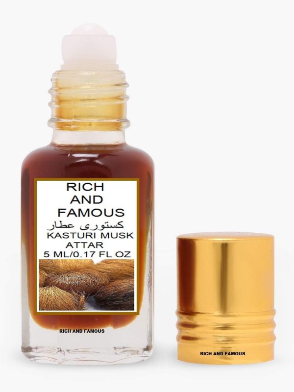 ⁦RICH AND FAMOUS fragrances Kasturi Musk (Natural Itra/Attar/Perfume) for Men & Women⁩ - الصورة ⁦2⁩