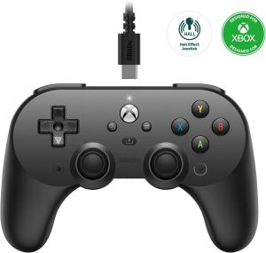 8Bitdo Pro 2 Wired Controller for Xbox, Hall Effect Joystick Update, 3.5mm Audio Jack, Compatible with Xbox Series X|S, Xbox One, Windows 10/11 - Officially Licensed (Black)
