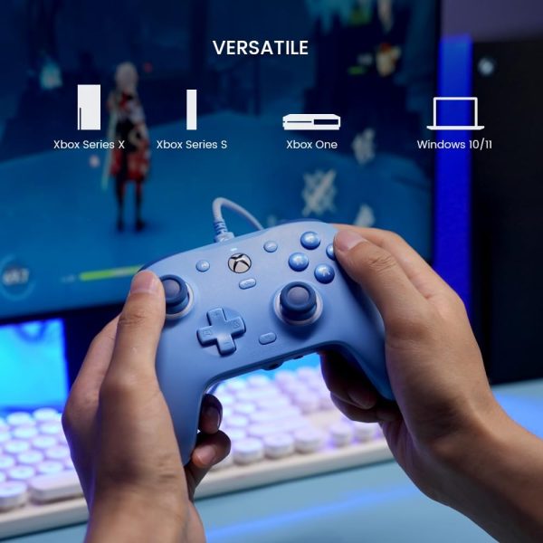 ⁦GameSir G7 SE Wired Controller for Xbox Series X|S, Xbox Controller with Hall Effect Detection Joystick, Works with Xbox One and Windows 10/11, Officially Licensed for Xbox (Purple)⁩ - الصورة ⁦7⁩