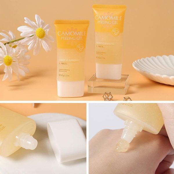 ⁦NALACAL Chamomile Exfoliating Gel (60g), Deep Cleansing and Gentle Exfoliation for Shrinking Pores – Removes Dirt, Tightens, Hydrates, and Repairs Skin – Soothes, Softens, and Improves Skin Tone⁩ - الصورة ⁦9⁩