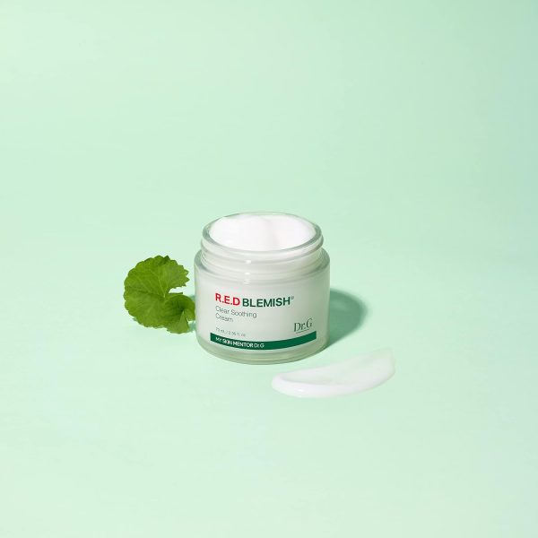 ⁦Dr.G Red Blemish Clear Soothing Cream - Face Moisturizer, 2.36 Fl Oz⁩ - الصورة ⁦2⁩