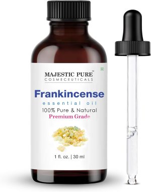 Majestic Pure Frankincense Essential Oil, Premium Grade, Pure and Natural, for Aromatherapy, Massage, Topical & Household Uses, 1 fl oz