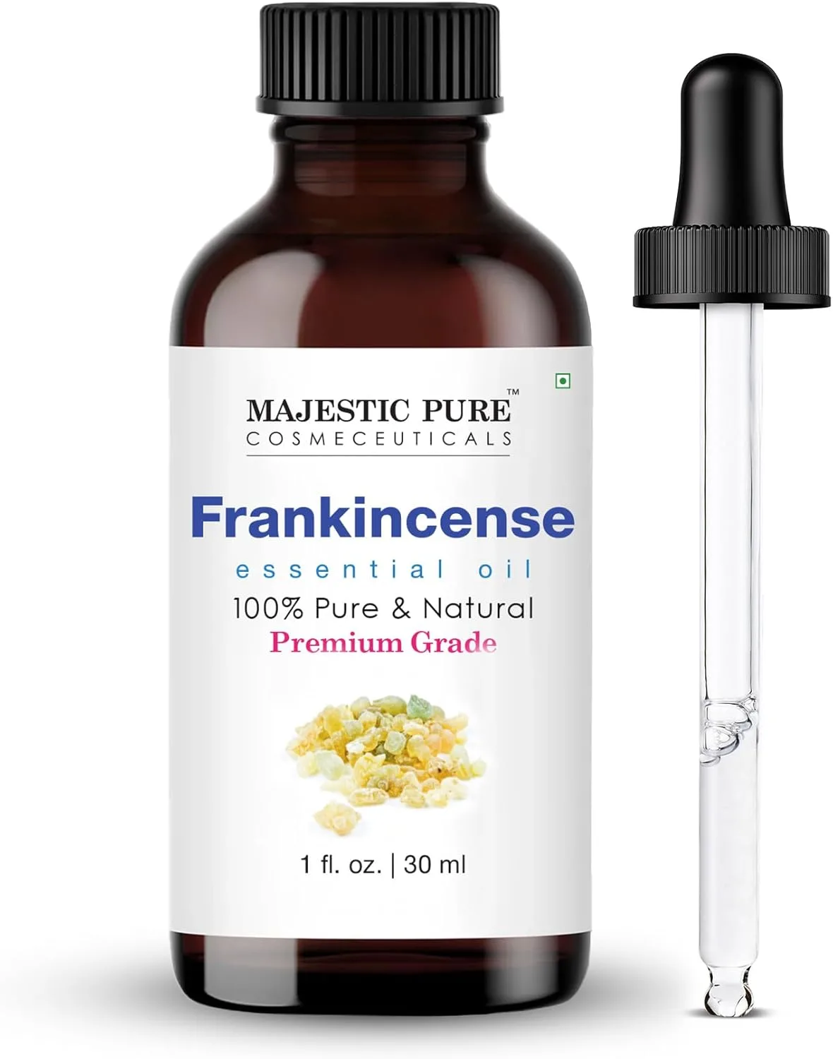 Majestic Pure Frankincense Essential Oil, Premium Grade, Pure and Natural, for Aromatherapy, Massage, Topical & Household Uses, 1 fl oz