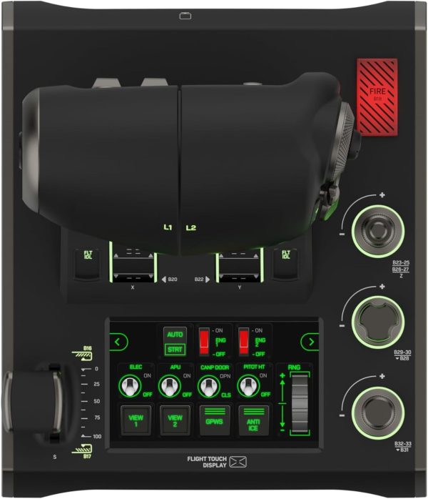 ⁦Turtle Beach VelocityOne Flightdeck - Universal HOTAS Simulation Joystick & Throttle with Touch Display, Stick Mounted HUD and Contactless Sensors for Air and Space Combat on Windows 10 & 11⁩ - الصورة ⁦17⁩