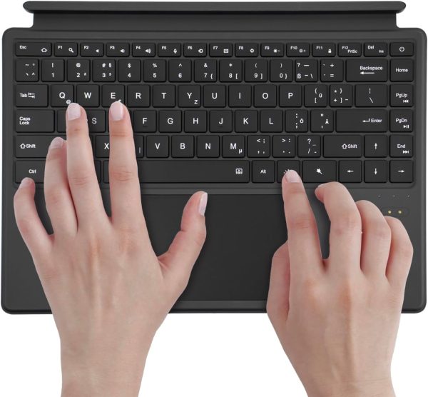 ⁦Ninkear T40 2 in 1 Laptop with QWERTZ, 7 RGB Backlight Tones, Removable Bluetooth Keyboard, Portable Keyboard, Black, Ultra Slim⁩ - الصورة ⁦6⁩