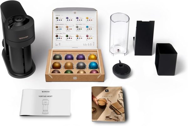 ⁦Nespresso Vertuo Next GCV1 Capsule Coffee Machine, With Aeroccino 3 Milk Frother for Cappuccino & Latte, Brews 7 Cup Sizes for Black Coffee, 1.1 L, Matt Black⁩ - الصورة ⁦10⁩