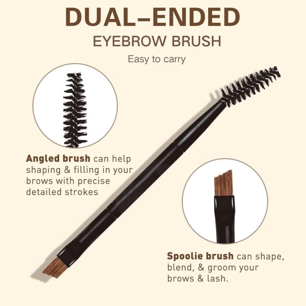 ⁦NALACAL 2-in-1 Eyebrow Makeup Kit with Waterproof Dark Brown Pomade, Shaping Wax, and Duo Brush – Define, Fill, and Style Your Brows with Clear Brow Gel for a Fluffy, Lifted Look⁩ - الصورة ⁦6⁩