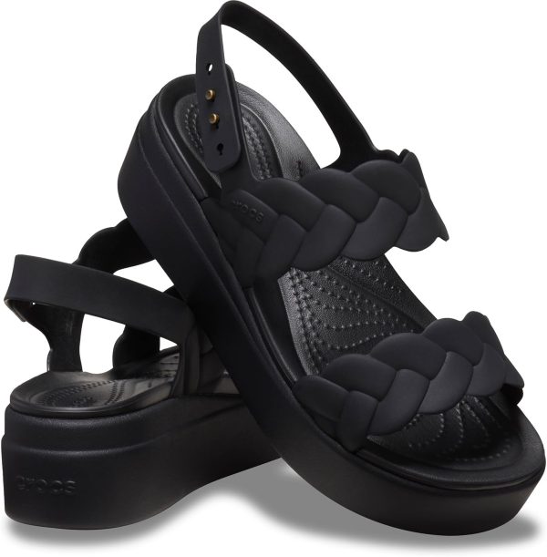 ⁦Crocs Crocs Brooklyn Woven Upper Low Wedge womens Slipper⁩ - الصورة ⁦6⁩