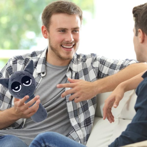 ⁦Onetraum Sprunki Incredibox Plush Toy Stuffed Toys: Cuddly Soft Plush, Robust and Environmentally Friendly for Children and Game Fans (Grey)⁩ - الصورة ⁦6⁩