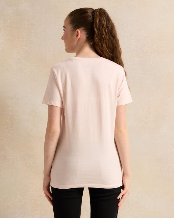 ⁦REDTAG Senior Girls Pink Printed T-Shirt⁩ - الصورة ⁦3⁩