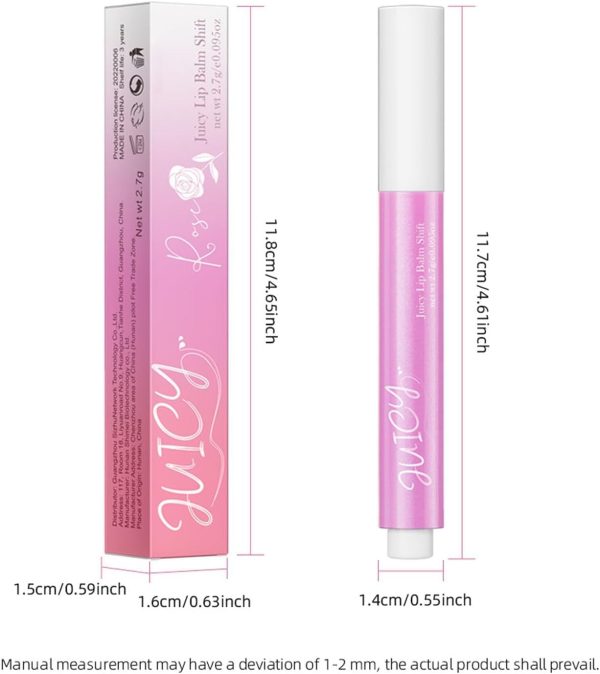 ⁦NALACAL 2 Pack Juicy Lip Balm Shift - Fruit Flavored Moisturizing and Glossy Lip Care, Lip Plumper, Tint, Balm, Lip Gloss Cute, Glow, Korean, Moisturizing Hydrating Lip Balm, For Women Girls⁩ - الصورة ⁦4⁩