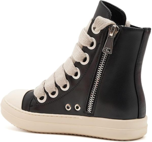 ⁦ATBELL High Top Sneakers for Women Jumbo Lace-up Fashion Platform Sneaker Comfort Thick Soles Trainers Walking Casual Shoes⁩ - الصورة ⁦4⁩