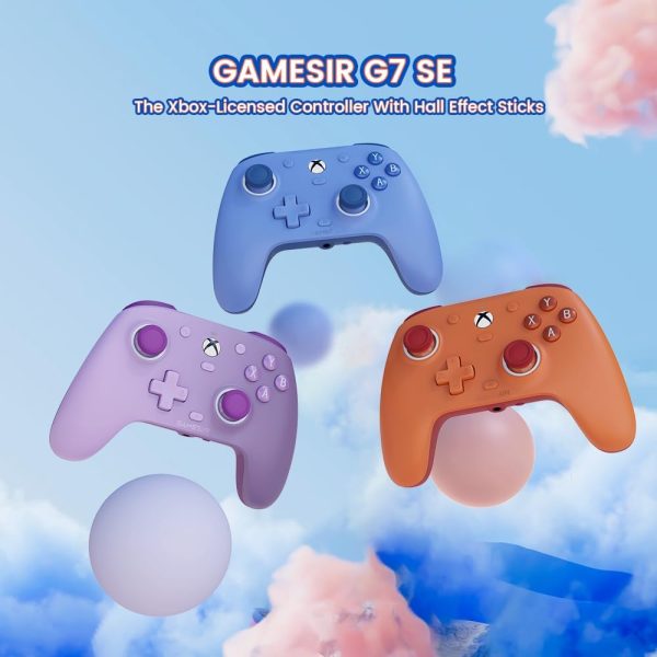 ⁦GameSir G7 SE Wired Controller for Xbox Series X|S, Xbox Controller with Hall Effect Detection Joystick, Works with Xbox One and Windows 10/11, Officially Licensed for Xbox (Purple)⁩ - الصورة ⁦2⁩