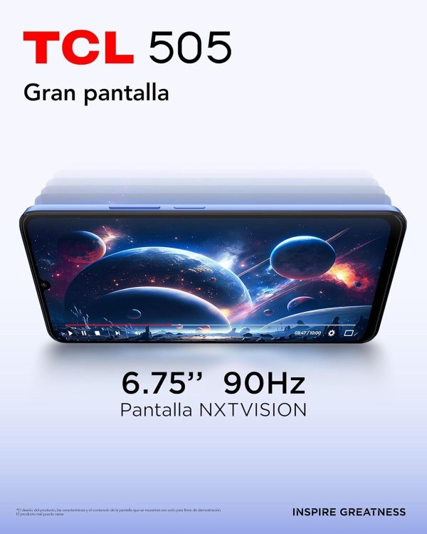 ⁦TCL 505 Dual-SIM 256GB ROM + 8GB RAM (GSM only | No CDMA) Factory Unlocked 4G/LTE Smartphone (Space Gray) - International Version⁩ - الصورة ⁦4⁩