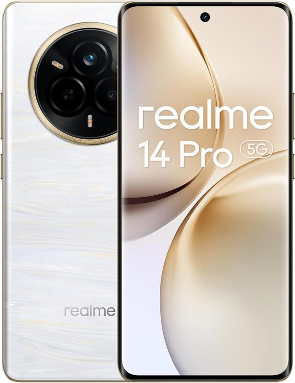 ⁦Realme 14 Pro Dual-SIM 256GB ROM + 8GB RAM (GSM Only | No CDMA) Factory Unlocked 5G Smartphone (Pearl White) - International Version⁩ - الصورة ⁦2⁩