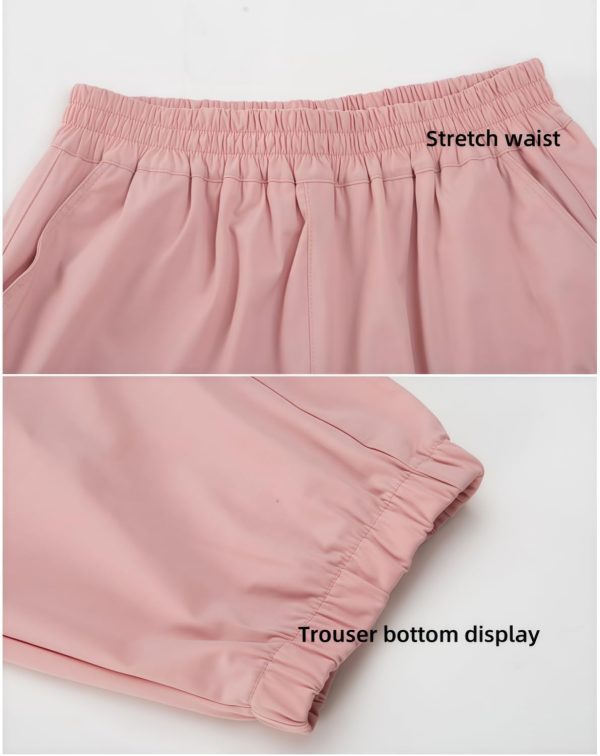 ⁦Summer casual two-piece set for girls, wide-leg pants and casual T-shirt, 5-16Y cute clothing, cool girl printed short-sleeved top + long pants, pink wide-leg pants⁩ - الصورة ⁦9⁩