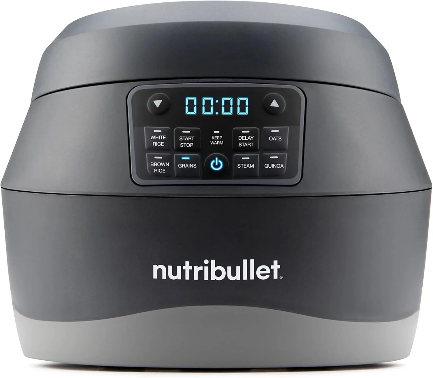 Nutribullet EveryGrain 10 Cup Pre-Programmed Rice Cooker - Non-Stick Removable Cooking Bowl - Multiple Grain Settings - Keep Warm Setting - Includes Measuring Cup, Spatula & Steaming Basket - 600W