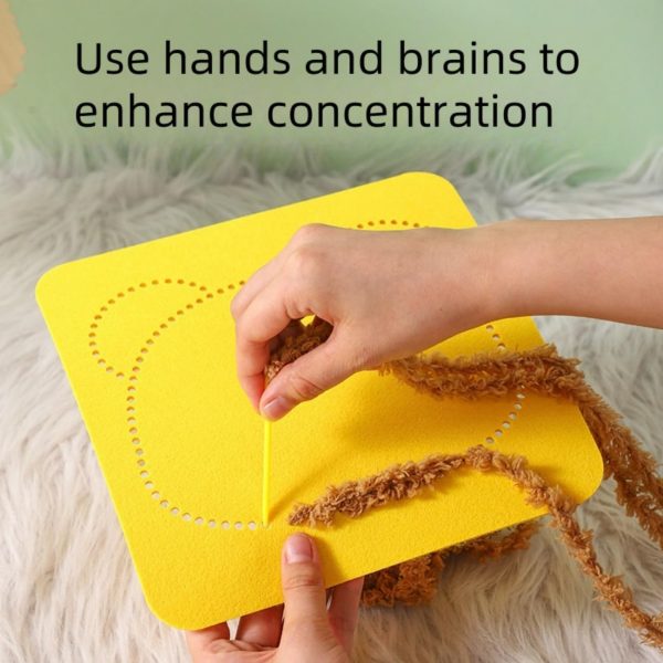 ⁦3-in-1 Animal Embroidery Kit for Kids - DIY Felt Sewing Craft Set with Frog, Duck & Bear Designs - Complete Beginner Stitching Project with Pre-Cut Felt & Stickers⁩ - الصورة ⁦4⁩