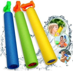 Excefore Water Guns for Kids, Pool Foam Blaster Squirt Guns 3 Pack - Lightweight, Noodle Design, 38ft Range for Outdoor Summer Beach Swimming Pool Party Garden Water Games Toys Gift for Boys Girls