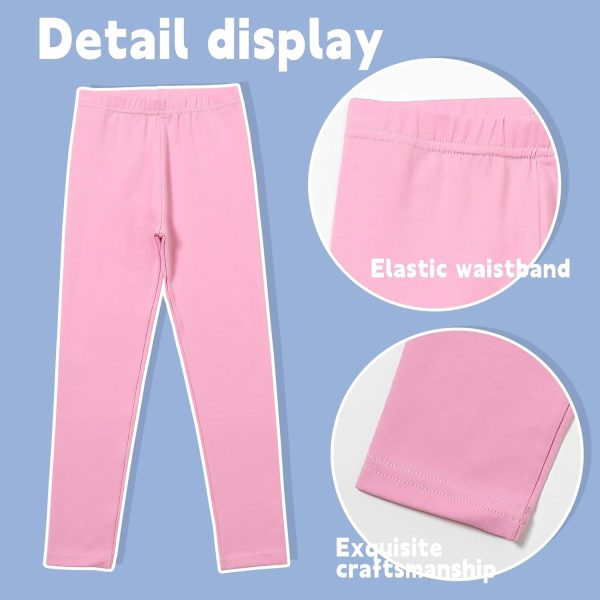 ⁦Chicduo 12 Pack Girls Leggings Girls Cotton Pants Toddler Stretch High Waisted Leggings Soft and Breathable Leggings⁩ - الصورة ⁦5⁩
