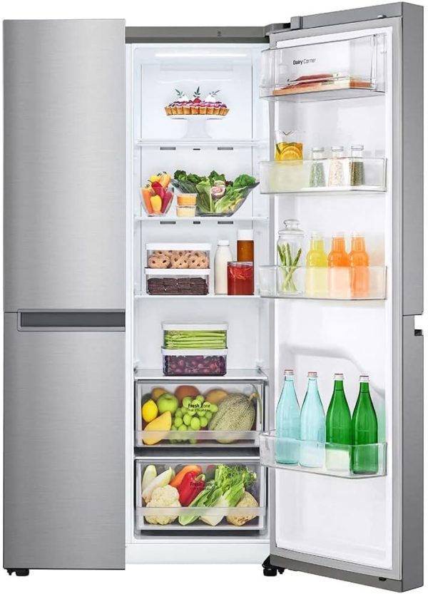 ⁦LG 645 Liter Side by Side Refrigerator with Multi Air Flow Technology| Model No LS25CBBSIV with 2 Years Warranty⁩ - الصورة ⁦6⁩